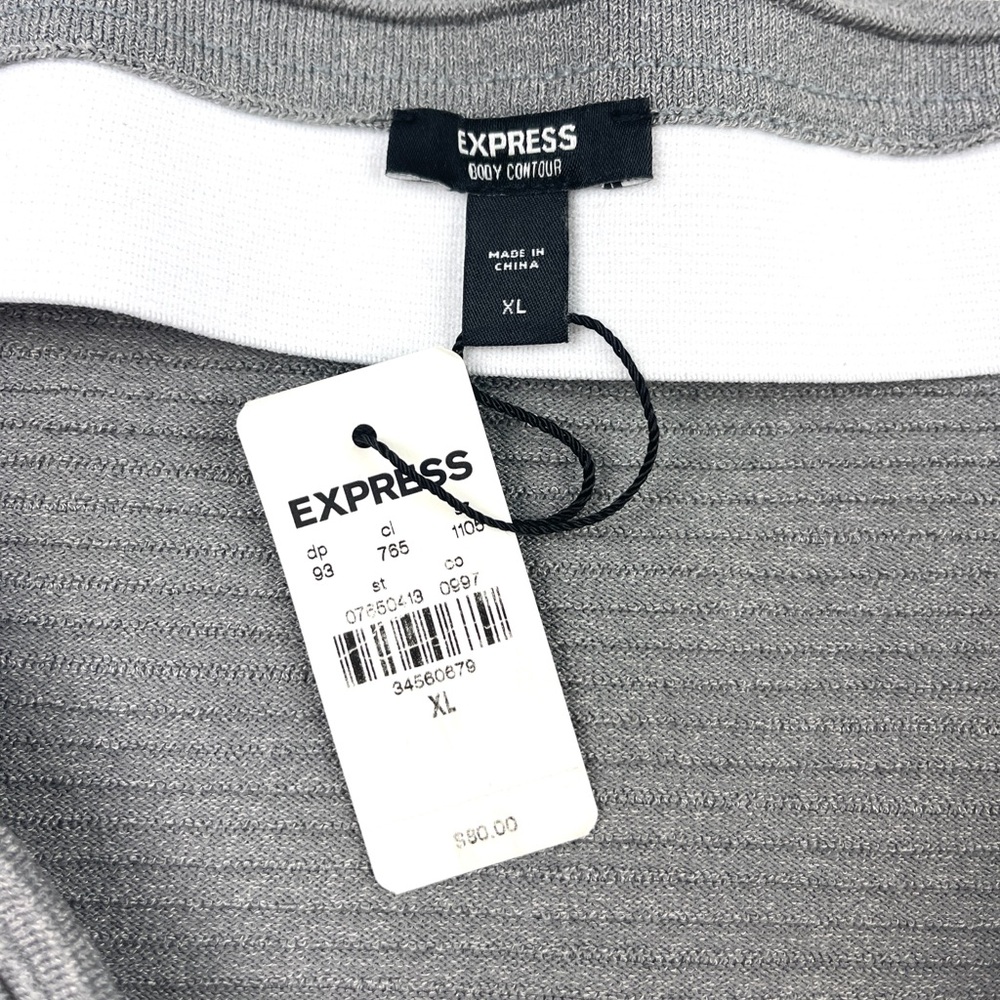 Women’s Express Gray Body Contour Mini Skirt Size XL NWT - Picture 3 of 3